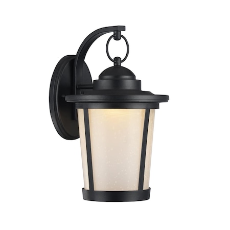 Feeltheglow 13 in. Tall Abbington Transitional Led Textured Black Outdoor Wall Sconce FE2542770